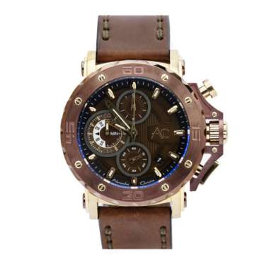 ALEXANDRE CHRISTIE COLLECTION AC 9205 ROSEGOLD BRONZE BROWN LEATHER MCLROBO