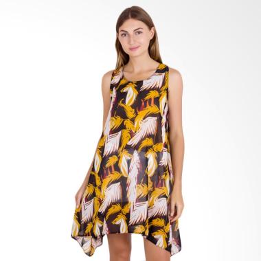 Palm Lagoon 5311140101010606501 Floral Mini Dress - Soft Brown Palm Lagoon 5311140101010606501 Floral Mini Dress - Soft Brown