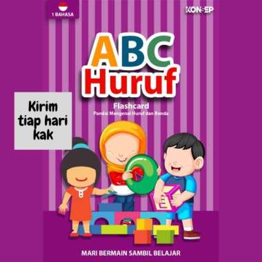 Mainan Edukasi Anak Perempuan 1 Tahun Flash CardBelajar Kartu Huruf