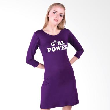 LEMONE Girl Power Tumblr Spandek Premium Dress Wanita
