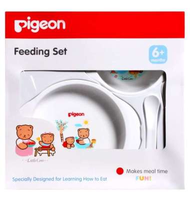 Pigeon Feeding Set Mini Baby BPA Free | Peralatan Makan Bayi
