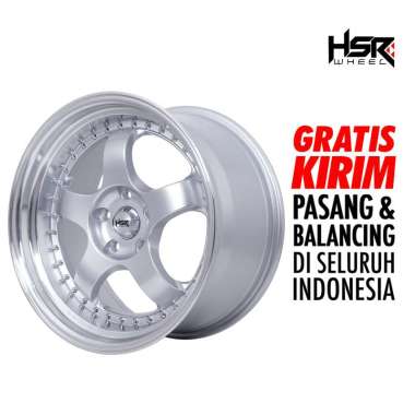 Mobil civic livina xpander pakai HSR BRISKET 55443 ring 18 Silver Machine Face