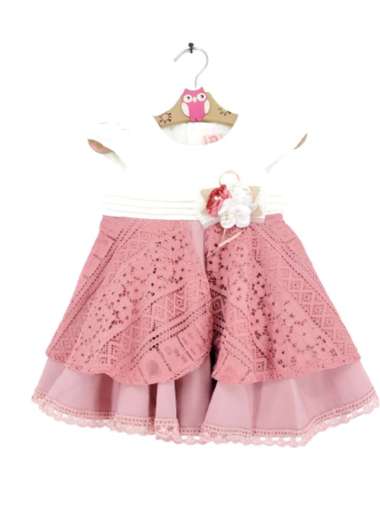 Sunny Baby Brocade Dress 6 bulan Dusty Pink