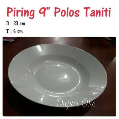 Piring Makan 9" Polos (6 pcs) / Piring Keramik