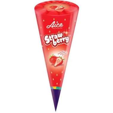 Promo Harga AICE Cone Strawberry 100 ml - Blibli