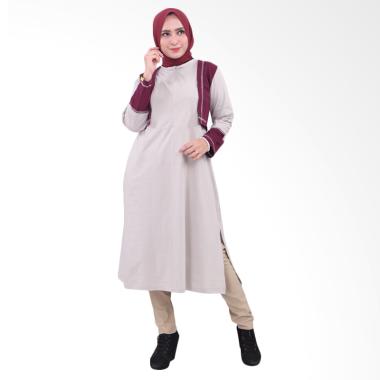 Vemmella Topaz 12 Tunik Baju Muslim Wanita - Maroon