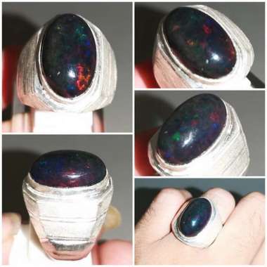 Batu Cincin Hitam Kalimaya Black Opal Jarong Bagus