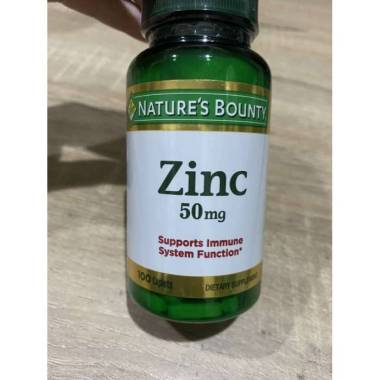 Nature's Bounty Zinc 50 mg Suplemen [100 Caplets]