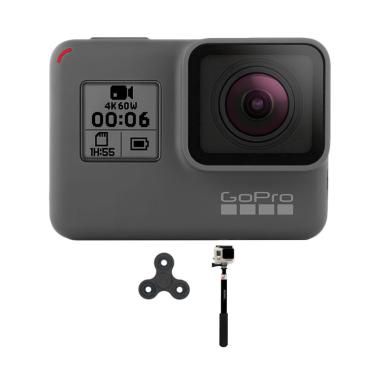 GoPro Hero 6 Tongsis Monopod Spin Action Camera - Black