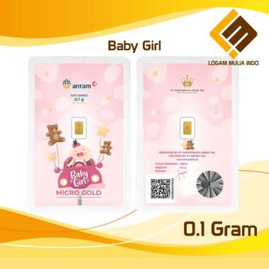 LOGAM MULIA MICRO GOLD ANTAM HARTADINATA 0.1 GRAM 0.1GR BABY GIRL 3