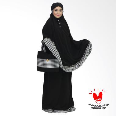 Dewani Viola Polos Mukena - Hitam