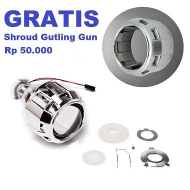 Lensa HID Projector Mobil Motor Shroud GG H1 LED Projie Lensa 2.5 Inci Shroud 3.5 Inci