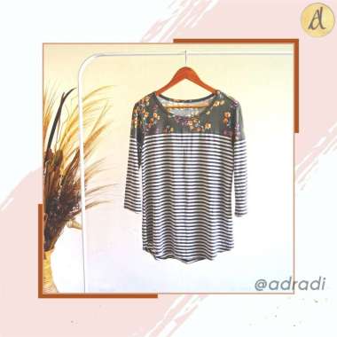 maurices blouse bunga army atasan blouse wanita impor charter club original M