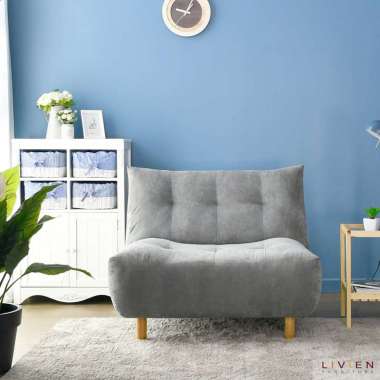 LIVIEN FURNITURE Sofa Ruang Tamu - Willow Single Sofa Sandaran Dolphin- Sofa Minimalis - Sofa Santai