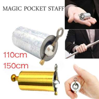 Tongkat Sulap Ajaib collapsible 150cm atau 110cm Gold