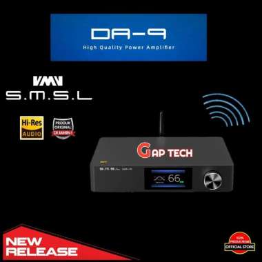 SMSL DA-9 Power Amplifier Kelas D Hitam Aluminium