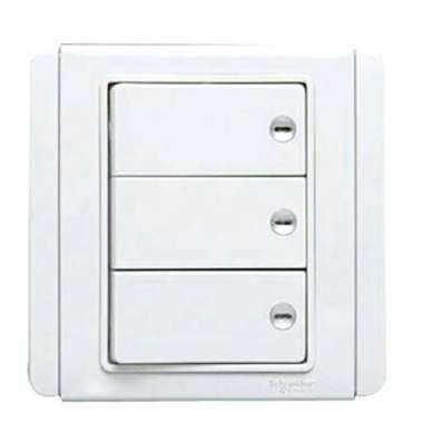 Schneider Neo Saklar Triple ( 3 tombol ) Putih