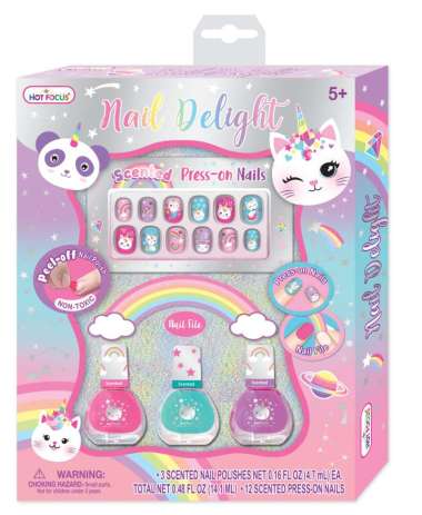HOT FOCUS Nail Delight 023CAT Mainan kuku tempel mainan kuku palsu mainan cat kuku mainan anak perem