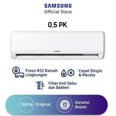 AC SAMSUNG AR05TGHQASINSE 1/2PK R32 350WATT NEW + PASANG DEPOK AC + PEMASANGAN