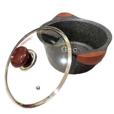 Soup Pot Panci Anti Lengket Marbel Granit Germany Casserole 24Cm ORI 100% Multicolor