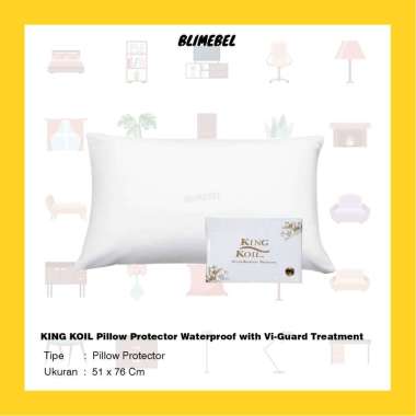 King Koil Pillow Protector Waterproof Jersey w/ Vi-Guard Treatment