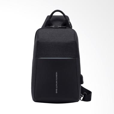 VERNYX Men's Anti Theft Sling Bag Infinity Bag Tas Pria - Hitam