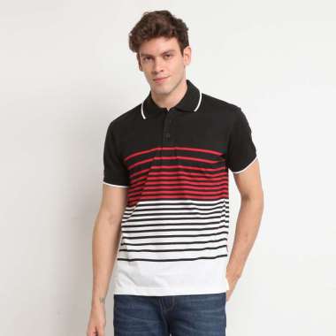 POLICE Polo Shirt Krah Salur Pria 207650031 Hitam M