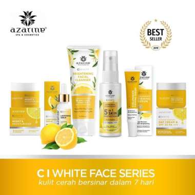Azarine C White Face Treatment - Paket Perawatan Pencerah Wajah Kusam - Pemutih Wajah Aman - Penghil