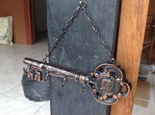 kapstok gantungan kunci motor , mobil kuningan / brass hook