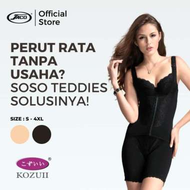Kozuii Soso Teddies Korset Pelangsing Tubuh Batu Turmalin Korset Wanita - Soft Pink L