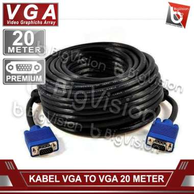 KABEL VGA 20 METER VGA TO VGA PIN 15 20m ORIGINAL