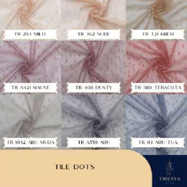 Trijaya Tile Titik Dot / Tulle Polkadot / Soft Mesh Tetes Lembut Halus Per Roll