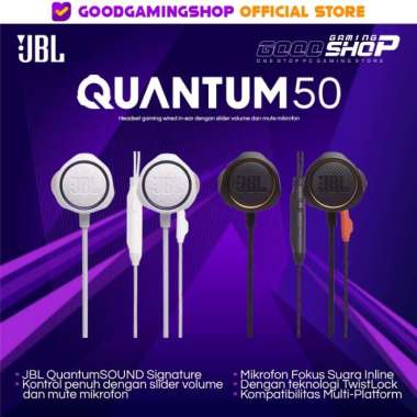 JBL Quantum 50 - Gaming Earphone - Hitam White