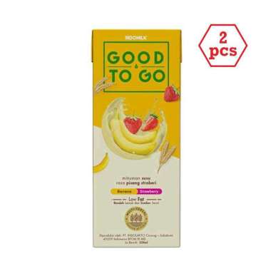 Promo Harga Indomilk Good To Go Banana Strawberry 250 ml - Blibli