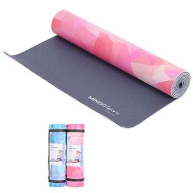 MINISO Matras Yoga Mat Yoga Anti Slip Karet Berkualitas Colorful 5mm - Random Pick Random Pick