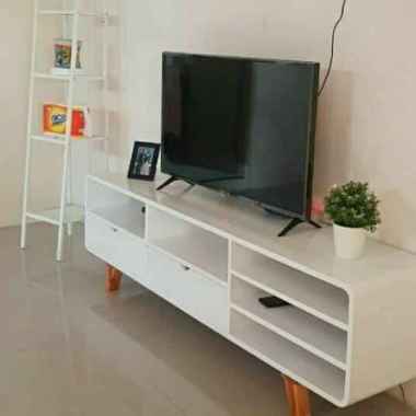meja tv meja bunga meja lampu tidur nakas - Hitam