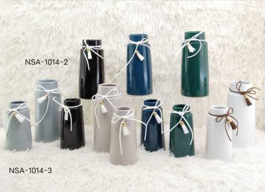Ceramic Vase Pot Vas Keramik NSA-D1014-2 BLACK