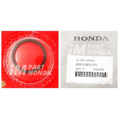 AHM 91211-GFC-771 Oil Seal Pulley Puly 34X39X3 Beat Scoopy Spacy Karbu dan Vario 110 Fi Revo AT