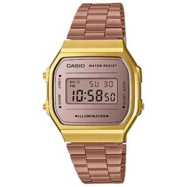 CASIO ORIGINAL - CASIO A-168WECM-5DF - JAM TANGAN WANITA JAM WANITA - RUBBER CASIO A-168WECM-5D A 16