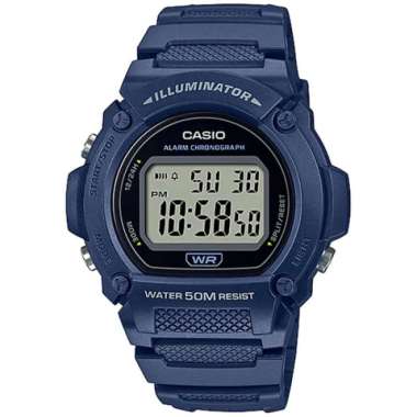 CASIO ORIGINAL - CASIO W-219H-2AVDF - JAM TANGAN PRIA JAM PRIA NG - RUBBER CASIO W-219H-2A W 219H 2A