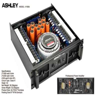 POWER AMPLIFIER ASHLEY V1500i / V1500 i / V 1500i ORIGINAL ASHLEY