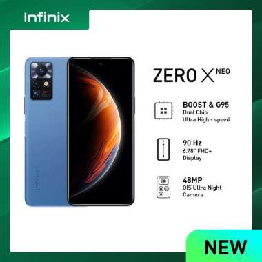 Infinix Zero X Neo X6810 Smartphone - Ram 8GB Rom 128GB - Garansi Resmi Bahamas Blue