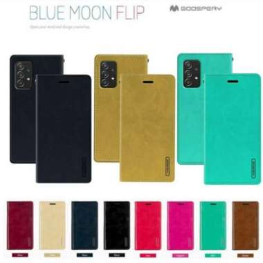 Flip Case Samsung Galaxy A52 / A52S Goospery Bluemoon Flip Cover Case Sarung Original Gold