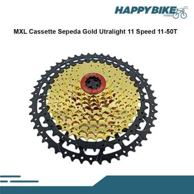 MXL Cassette Gold Ultralight 11 Speed 11-50T Sprocket Cassette Gear Sepeda