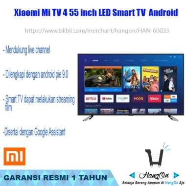 [KARGO] Xiaomi Mi TV 4 4K 55 inch LED TV UHD HDR 55" Dolby Audio