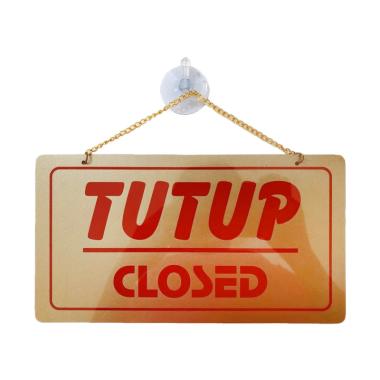 Loving Shopz Sticker Pintu Open Close Gold