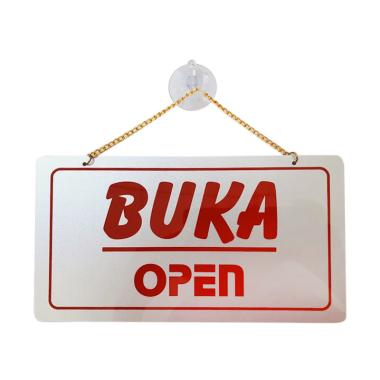 Loving Shopz Sticker Pintu Open Close Silver