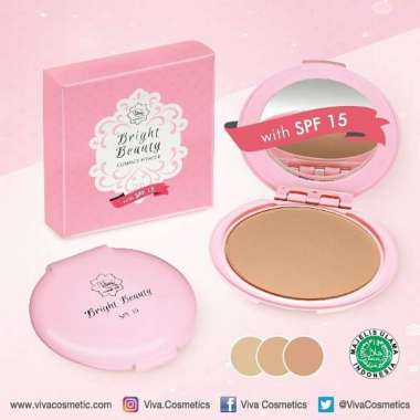 Viva Bright Beauty Compact Powder Bedak Padat Pink