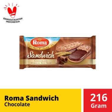 Biskuit Roma Sandwich Coklat 216g