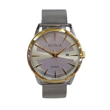Bonia Rosso Stainless Steel Jam Tangan Pria [BNR163-1] Silver/Gold